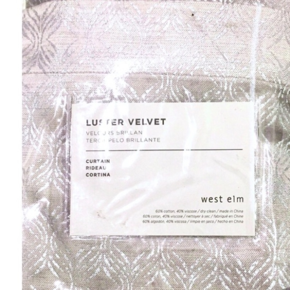 West EPM Luster Velvet Curtain Panel